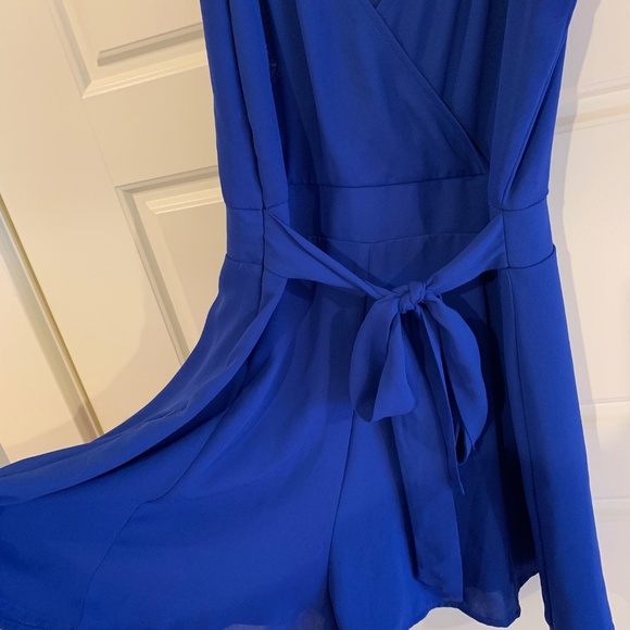 Cobalt Blue Express Chiffon Romper - Picture 4 of 4